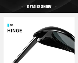 Gros plan de la charnière en métal argenté sur lunettes de soleil noires rétro