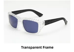 Vue détaillée de la texture cannage 3D sur les montures de lunettes en résine transparente