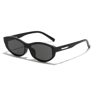 Fashion Retro Small Frame Sunglasses For Women Men UV400 Protection Cat Eye Oval Sun Glasses Trendy Streetwear Eyewear