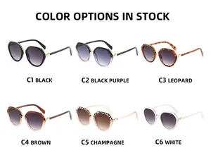 Matrix view of hexagon sunglasses in black, tortoiseshell, and champagne with metal hinges