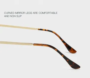 Detail of ergonomic curved metal temples with tortoise shell tips for anti-slip comfort