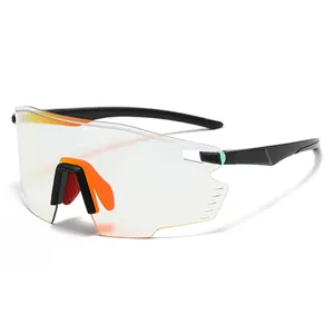 Rimless Sports Cycling Sunglasses For Men Women UV400 Protection TR Frame PC Lens Windproof Outdoor Goggles Eyewear