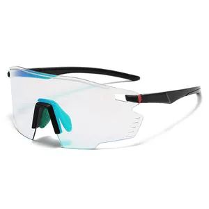 Outdoor sports cycling sunglasses with high-definition PC lens and blue nose pads