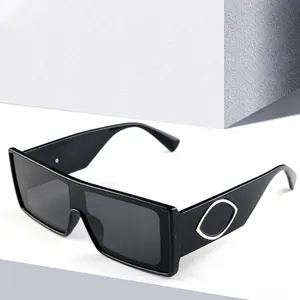 Retro Square Frame Sunglasses For Men Women PC Oversized Fashion UV400 Sun Glasses Outdoor Travel Trendy Eyewear Accessory