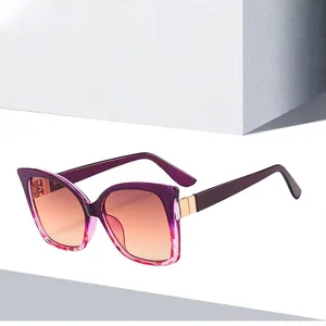 Women's Retro Cat Eye Sunglasses Fashion Oversized PC Frame Gradient Lens UV400 Outdoor Eyewear For Ladies Daily Party Travel