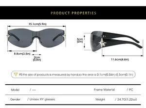 Guide des tailles détaillé pour lunettes de soleil sport sans monture avec mesures