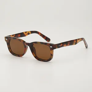 Vintage tortoiseshell sunglasses with brown lenses and silver rivets for a retro look