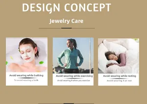Guide for brass jewelry maintenance showing care tips for daily wear and longevity