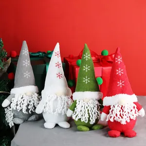 Weihnachten Gestrickt Polyester Gesichtslos Gnom Ornamente Mit Schneeflocke Hut Nordisch Gonk Puppe Für Zuhause Dekor