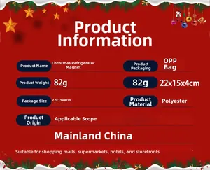Detailed Christmas fridge handle cover specifications and fabric materials chart
