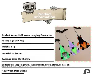 Detailed specs of Halloween plush gnome ornaments with size and weight information