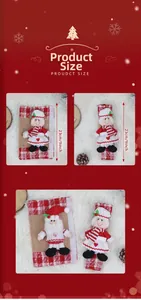 Detaillierte Größentabelle für 23 cm lange Weihnachtliche Griffhüllen mit Plüschfiguren