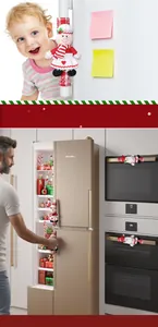 Detaillierte Weihnachts-Kochpuppen-Griffabdeckungen für Küchengeräte im Haus