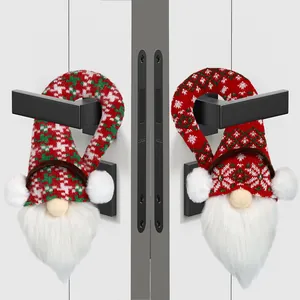 Decoración Colgante para Pomo de Puerta de Gnomo de Navidad Adorno de Papá Noel Sin Rostro de Punto para Hogar Fiesta Escaparate