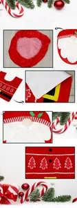 Detail view of anti-slip base and 3D plush gnome embroidery on Christmas bathroom set