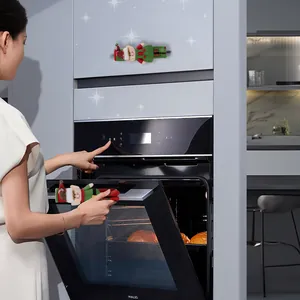 Fundas navideñas de elfo para tiradores de horno y nevera en rojo y verde festivo