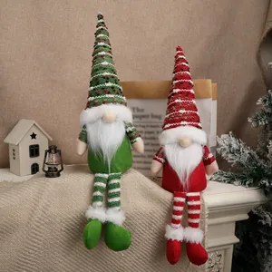 Nordic Christmas faceless gnome plush dolls with long striped legs for home decor