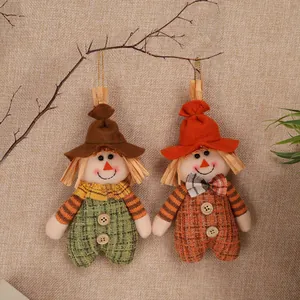 Autumn Thanksgiving Scarecrow Plush Hanging Ornaments Harvest Festival Decoration For Home Party Tree Hanging Decor