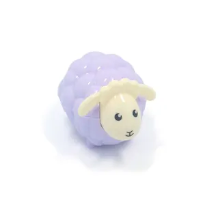 Cute purple sheep pencil sharpener with double holes for students stationery use