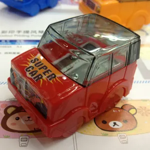 Temperamatite creativo a forma di jeep rossa con stampa Super Car per gli studenti