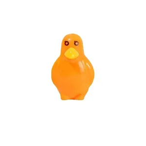 Cute orange penguin pencil sharpener for kids stationery in bright candy colors