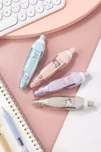 Vue détaillée du ruban correcteur à bouton-poussoir coloré avec film PET de 5 mm