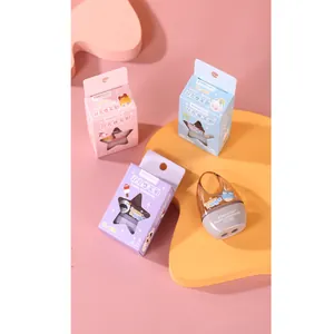 Detail of dual-hole manual pencil sharpeners in colorful gift packaging for students