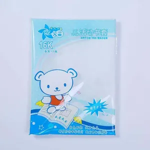 Détail du protège-cahier 16K transparent autocollant avec motif d'ours et 10 feuilles