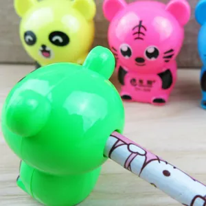 Cute cartoon animal manual pencil sharpeners for students in multiple vibrant colors