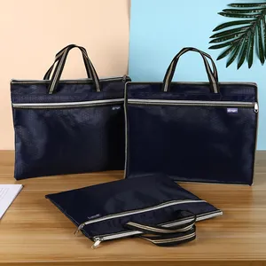 Oxford Cloth Waterproof Handheld File Bag Large Capacity Business Office Briefcase Document Organizer For Men And Women