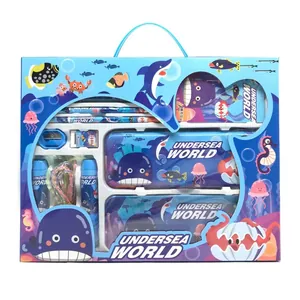 Σετ δώρου ειδών γραφείου 8 τεμαχίων Undersea World με κασετίνα και σχολικά είδη