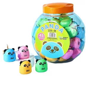 Cute Cartoon Panda Manual Pencil Sharpener For Kids School Stationery Student Prize Mini Animal Shape Sharpening Tool Student Supplies