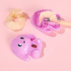 Taille-crayon mignon lapin rose pour étudiants fournitures de bureau créatives
