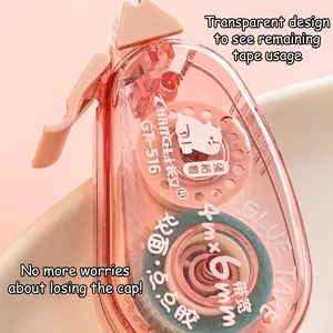 Rosa transparenter Punktkleber-Roller 6mm x 4m für Scrapbooking und Basteln