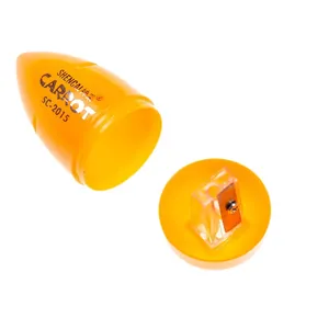 Creative carrot-shaped pencil sharpener in bright orange for students and office use