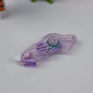 Detail van de BILLEN paarse transparante lijmroller met 4m dubbelzijdige sterke plakband