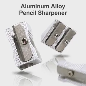 Zilveren aluminiumlegering puntenslijpers in enkel- en dubbelgats metalen design