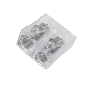 Transparent dual-hole manual pencil sharpener with metal blades and clear plastic case
