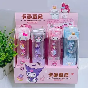 Cute Sanrio cartoon 15cm rulers featuring 3D Kuromi and Cinnamoroll characters