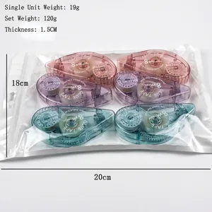 Detail showing dimensions and specifications of the 6-piece colorful glue tape runner set