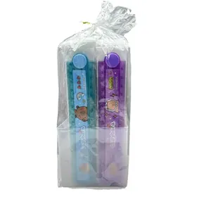 Cute Capybara 30cm folding plastic rulers set with wavy edges and colorful cartoon designs
