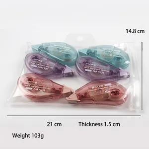 Détails du lot de 6 rouleaux de colle adhésive avec dimensions et spécifications d'emballage