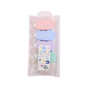5er-Pack Macaron-Kleberoller in 6mm x 6m für Schulbedarf und kreatives Scrapbooking