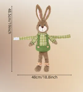 Dettaglio del fermatende a forma di coniglietto pasquale in peluche 48,5x48 cm