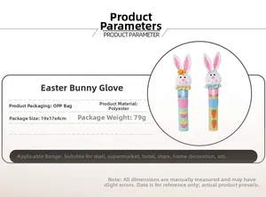 Detailed specifications of Easter bunny refrigerator handle covers in polyester fabric
