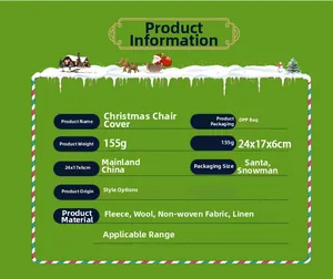 Spécifications des housses de chaise de Noël avec motifs Père Noël et Bonhomme de neige