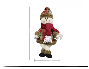 Schema delle dimensioni del pupazzo di neve in peluche alto 29cm e largo 12cm