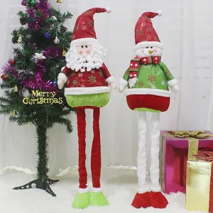 Grand ensemble de poupées rétractables Père Noël et Bonhomme de neige pour décoration