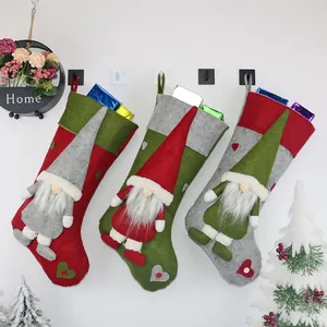 Weihnachtsstrümpfe Gnom Deko Geschenktüte Vliesstoff 3D Gesichtlose Puppe Weihnachtsbaum Anhänger Dekoration Für Zuhause Party
