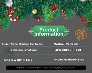Detailed specifications for gnome Christmas tree topper made of soft polyester fabric